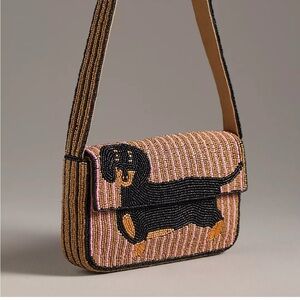 Beaded Dachshund Shoulder Bag